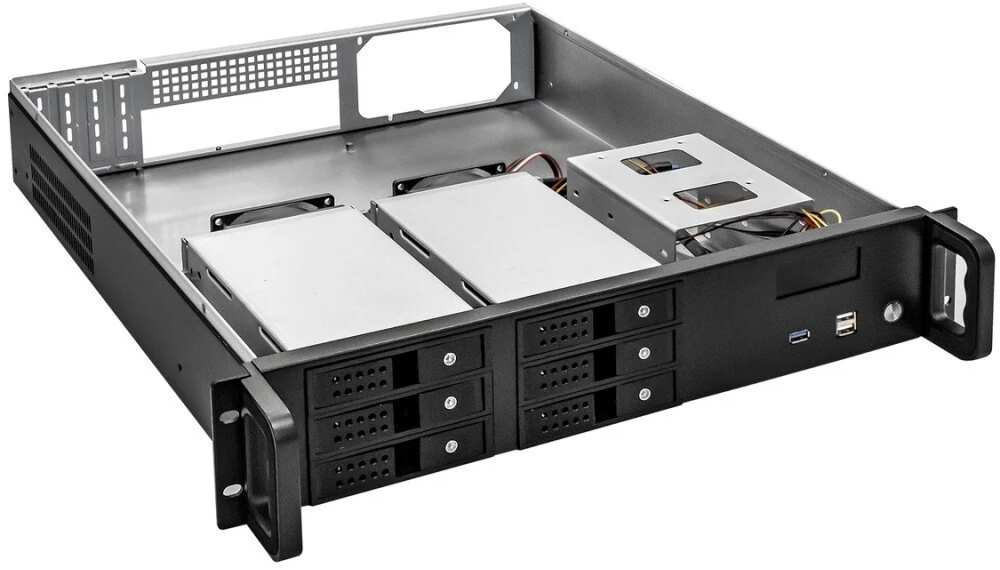 Серверный корпус ExeGate Pro 2U480-HS06, без БП, Черный детальное изображение - 2