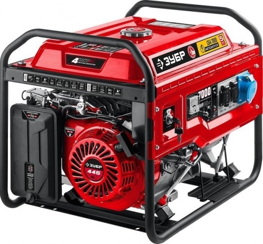 Генератор бензиновый ЗУБР СБА-7000, 6.5 кВт, Красный детальное изображение - 10