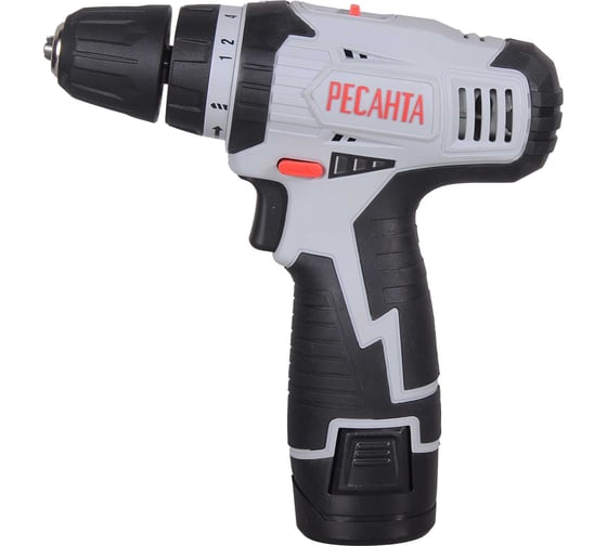 Аккумуляторная дрель-шуруповерт Ресанта ДА-12-2ЛК 75/14/2, 12 В, 40 Нм, 2 А·ч детальное изображение - 2