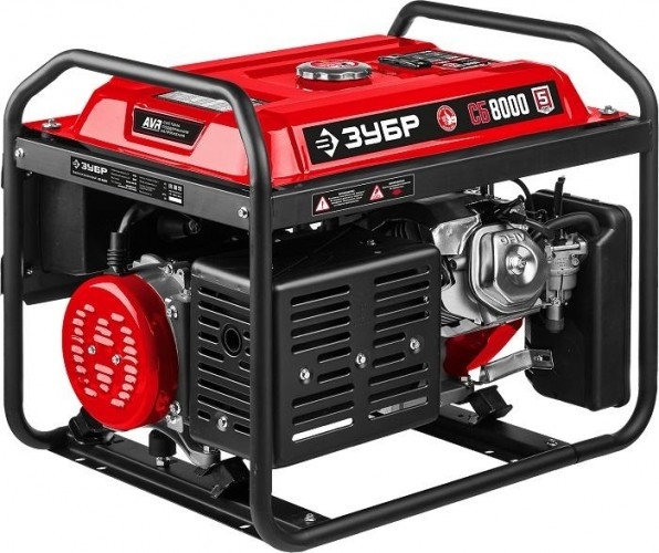 Генератор бензиновый ЗУБР СБ-8000, 7.5 кВт, Красный детальное изображение - 7