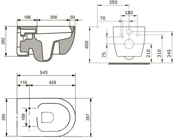 Унитаз Bocchi V-Tondo 1416-001-0129 детальное изображение - 11