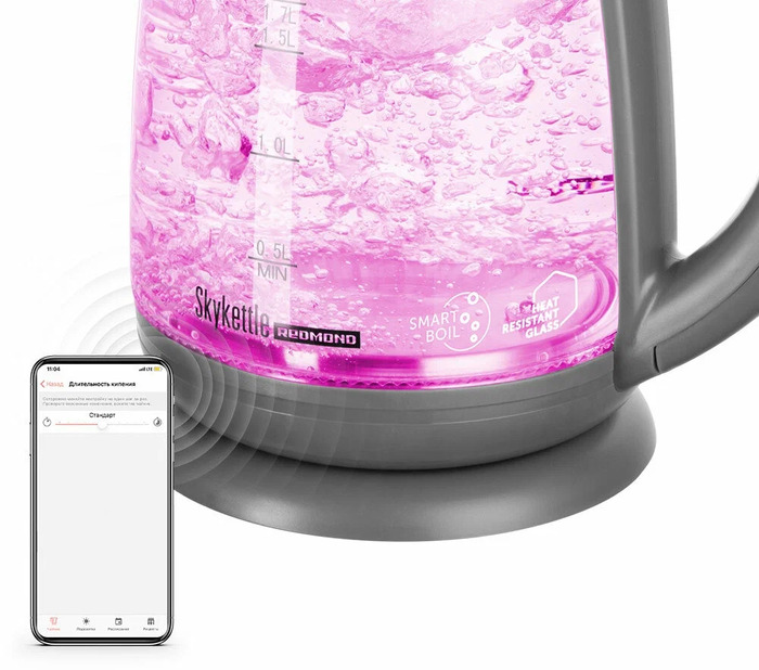 Электрочайник Redmond SkyKettle G214S, Серый №5