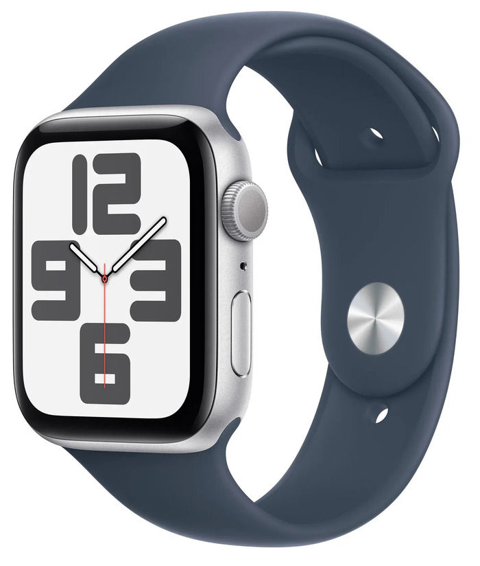 Умные часы Apple Watch Series SE 2023 40 мм Silver Aluminum Case with Storm Blue Sport Band, Серебристый №1