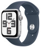 Умные часы Apple Watch Series SE 2023 40 мм Silver Aluminum Case with Storm Blue Sport Band, Серебристый вариант - 1