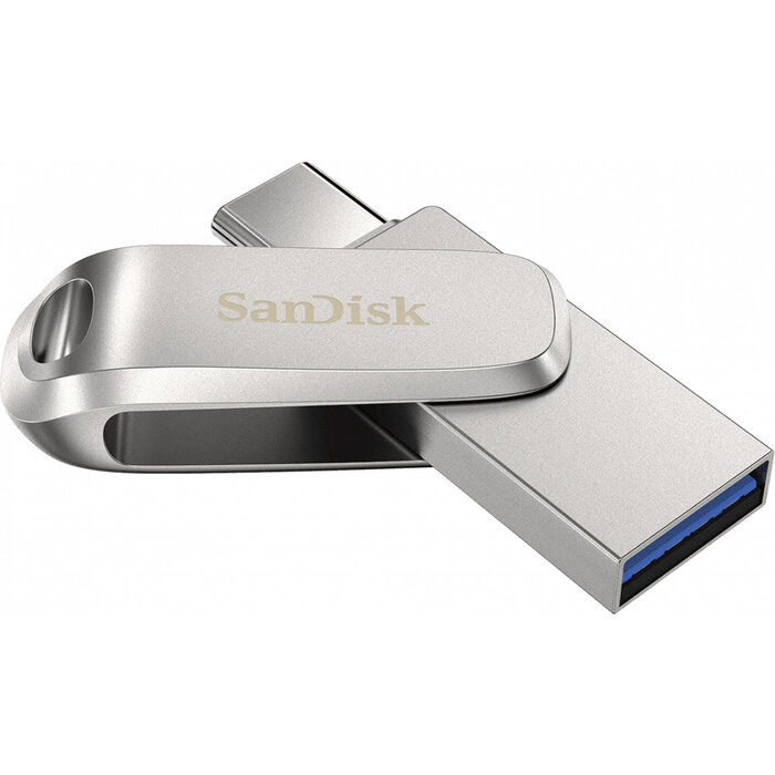 USB Flash накопитель SanDisk Ultra Dual Drive Luxe (SDDDC4-064G-G46) 64 ГБ, серебряный №1