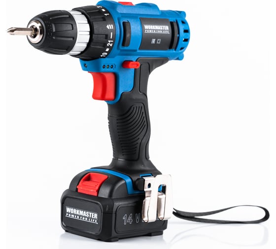 Аккумуляторная дрель-шуруповерт WorkMaster АШ-14ЛА, 14.4 В, 26 Нм, 1,5 А·ч детальное изображение - 8
