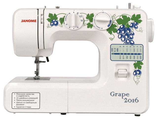 Швейная машина Janome Grape 2016, Белый детальное изображение - 1