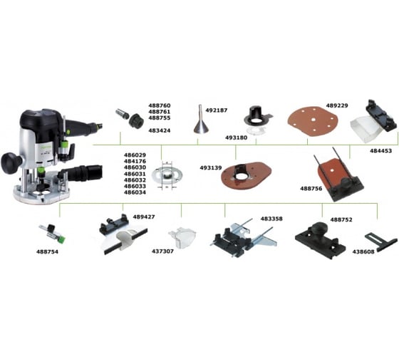Фрезер FESTOOL OF EBQ-SET 574375, 1010 Вт, Серый детальное изображение - 3