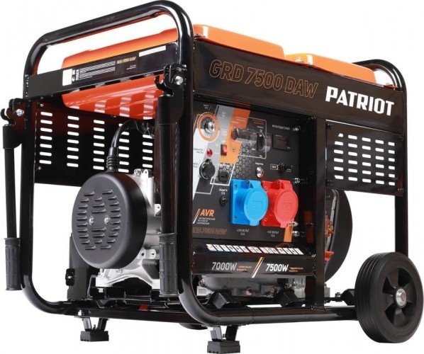 Генератор дизельный с воздушным охлаждением PATRIOT GRD 7500DAW 472732275, открытый, 6.5 кВт, Черный детальное изображение - 4