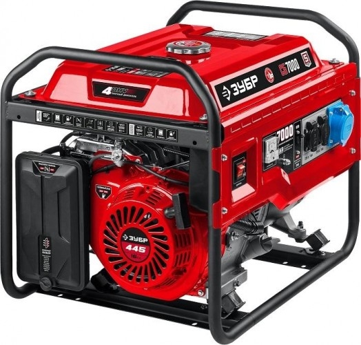 Генератор бензиновый ЗУБР СБ-7000, 6.5 кВт, Красный детальное изображение - 9