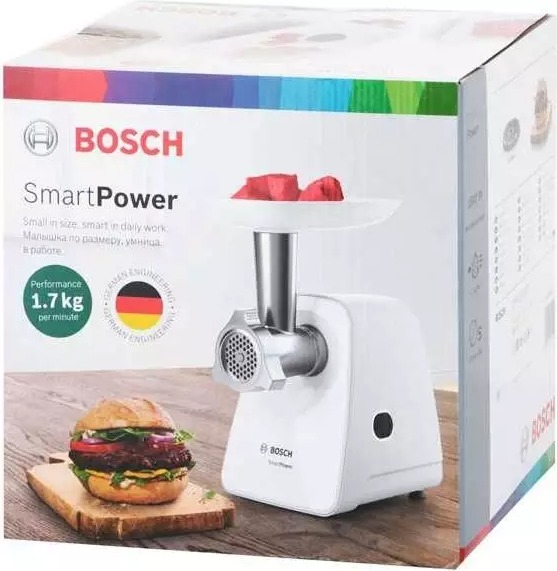 Мясорубка Bosch Smart Power MFW2500W, Белый детальное изображение - 7