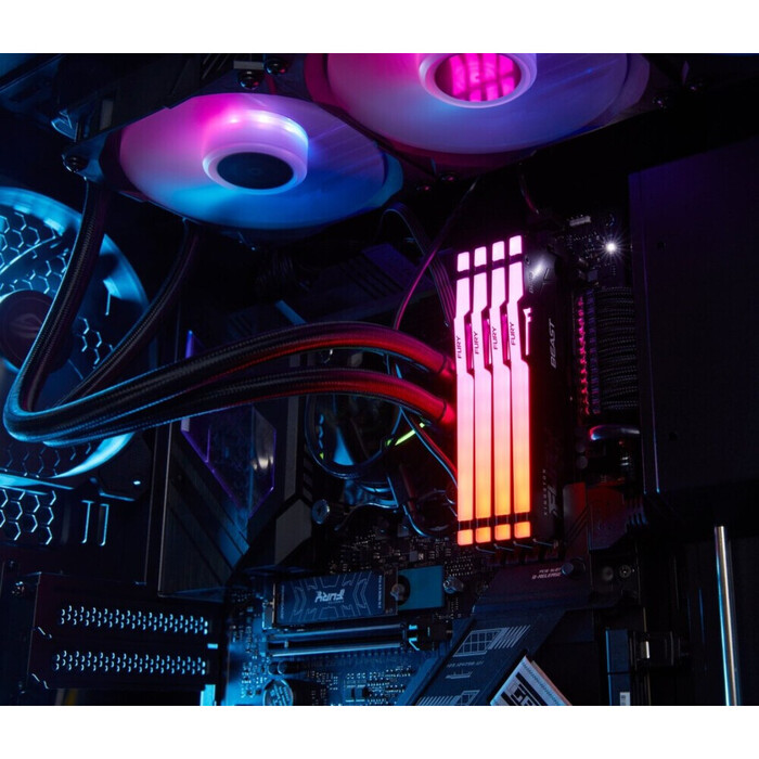 Оперативная память Kingston Fury Beast Black RGB DDR5 5200MHz, KF552C40BBA-16, 16 Гб №8