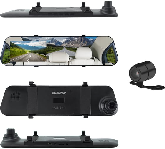 Видеорегистратор DIGMA FreeDrive 114, 2-х канальный, 1920x1080 Full HD dpi, MicroSD, 32 ГБ, Черный детальное изображение - 7