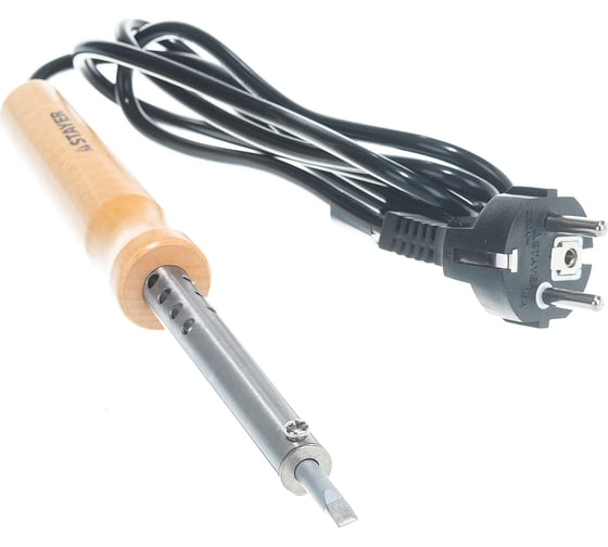 Паяльник Stayer с деревянной рукояткой и долговечным жалом MASTER MAXTerm клин 55310-60, 60 Вт  детальное изображение - 6