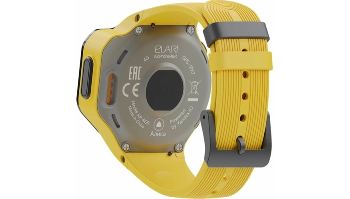 Детские смарт-часы ELARI KidPhone 4GR M, 44 мм, Желтый №3