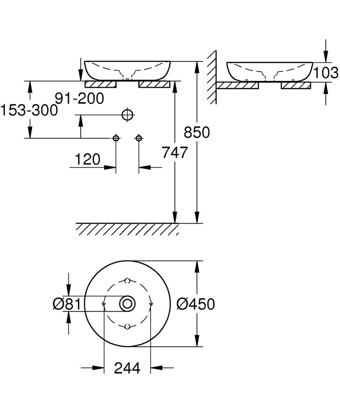 Умывальник Grohe Essence 3960900H  №2