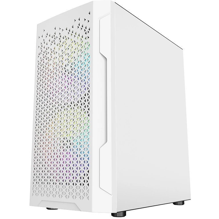 Корпус Powercase Mistral Micro Z3W Mesh LED, Белый детальное изображение - 3