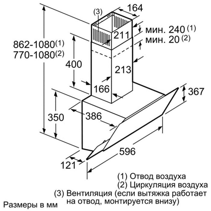 Вытяжка Bosch DWK 065G20, Белый №5