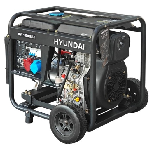 Генератор дизельный с воздушным охлаждением HYUNDAI DHY 10000LE-T, открытый, 8 кВт, Черный детальное изображение - 2