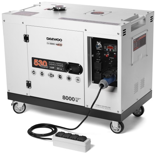 Генератор дизельный с воздушным охлаждением DAEWOO DDAE 10000SE, в кожухе, 7.2 кВт, Белый детальное изображение - 15