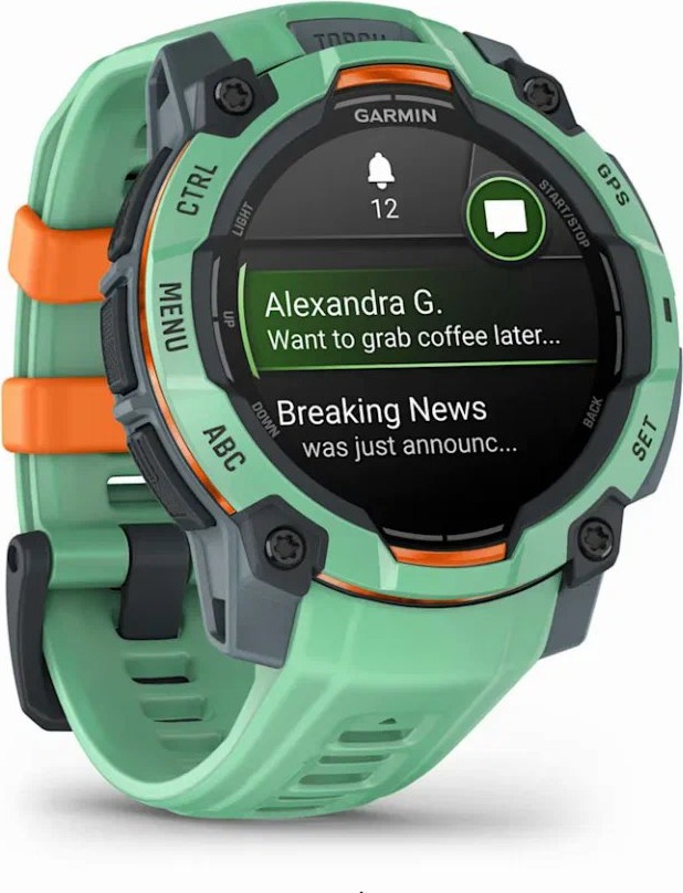 Смарт-часы Garmin Instinct 3 Amoled Neo Tropic, 45 мм, Зеленый детальное изображение - 4