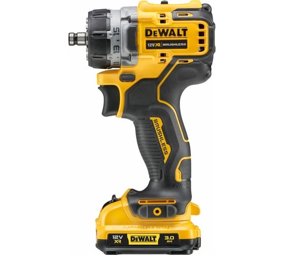 Аккумуляторная дрель-шуруповерт DeWALT DCD703L2T-QW, с набором насадок, 12 В, 58 Нм, 3 А·ч детальное изображение - 5