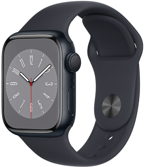 Смарт часы Apple Watch 8 Midnight Aluminum Case with Sport Band 45 мм, Темная ночь детальное изображение - 1