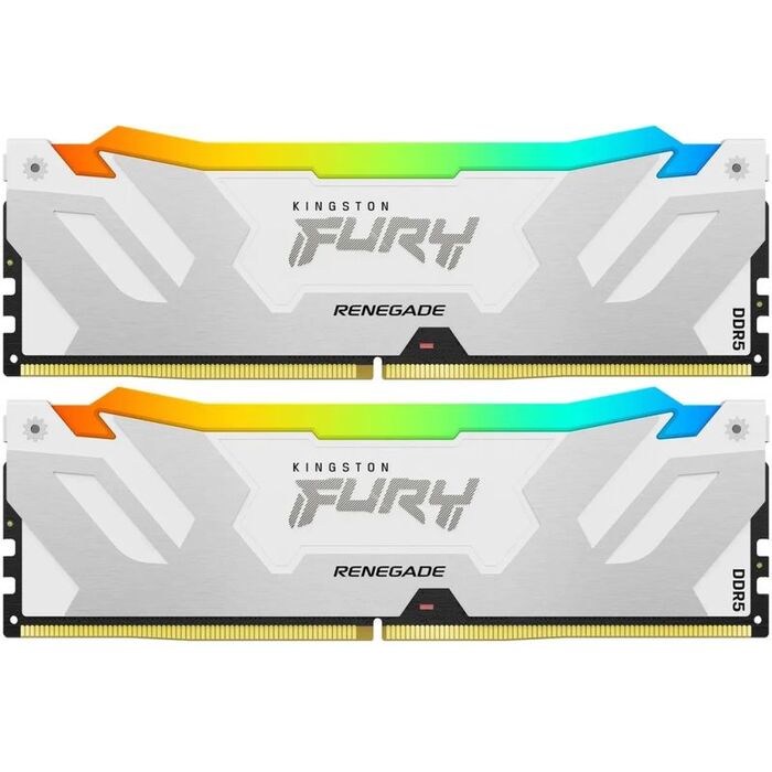 Оперативная память Kingston Fury Renegade White RGB DDR5 7200MHz, KF572C38RWAK2-32, 2x16 Гб KIT, 32 Гб №1