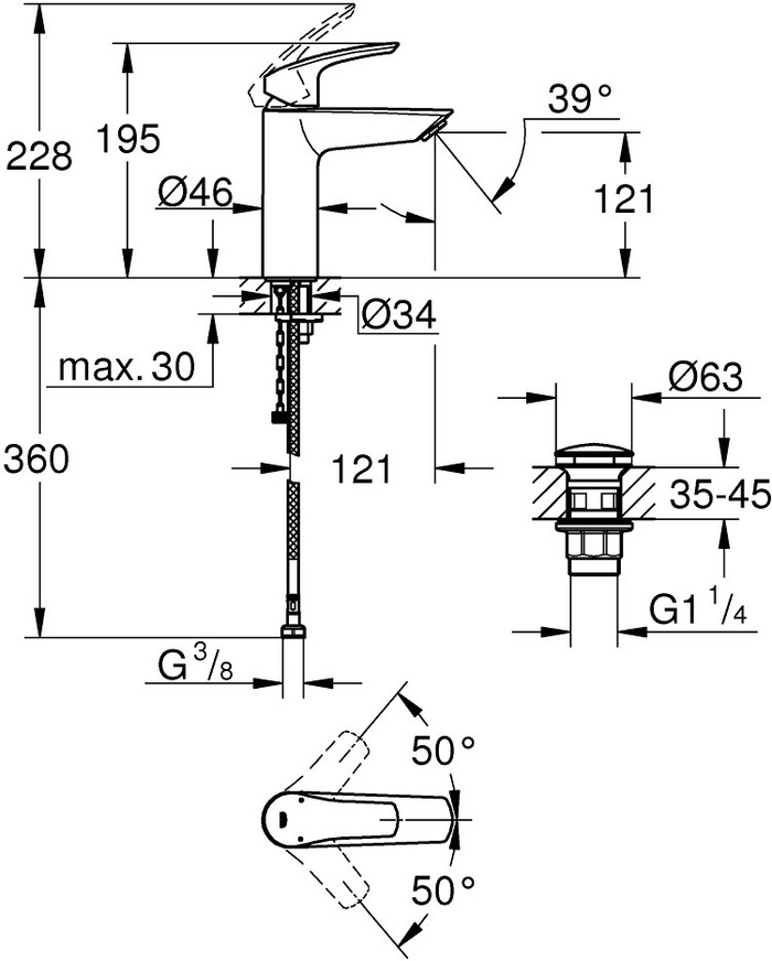 Смеситель Grohe Eurosmart 23989003 №5