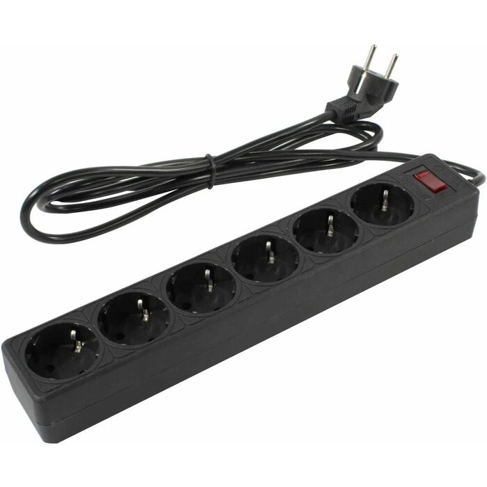 Сетевой фильтр 5bites SP6B-518, 1.8 м, Черный №1