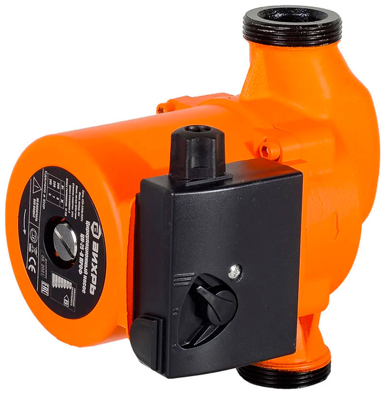 Циркуляционный насос Вихрь ЦН-25-8 ПРОФ, 130 л/мин, 25 мм, напор 8 м, 245 Вт, Оранжевый детальное изображение - 1