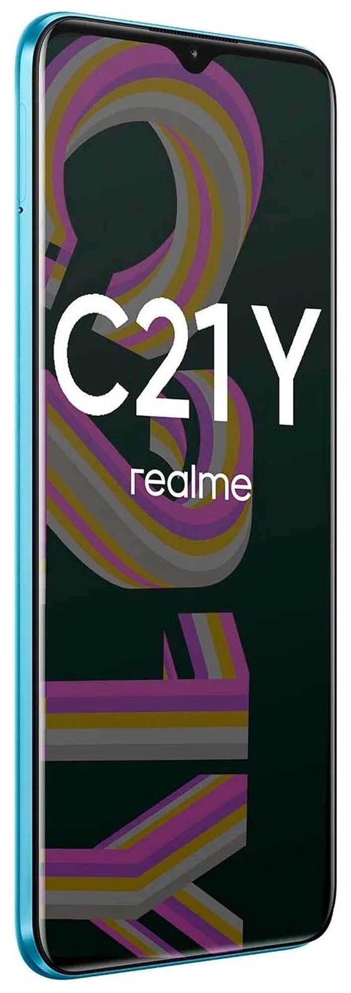 Смартфон Realme C21Y 32 ГБ, Голубой, Dual nano SIM детальное изображение - 2