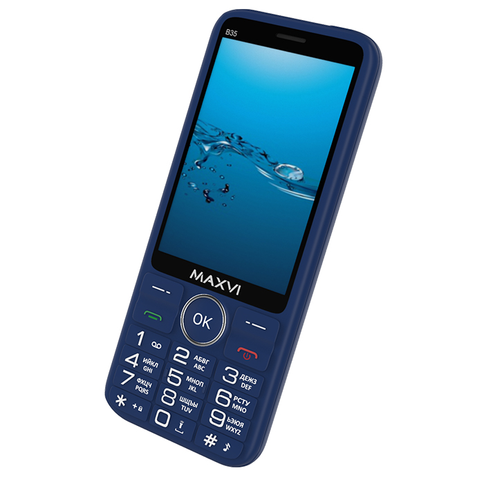 Мобильный телефон MAXVI B35, 32 Мб, Синий, Dual micro-SIM детальное изображение - 3