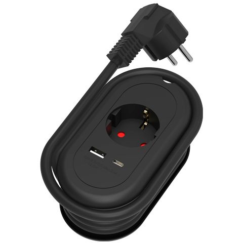 Сетевой фильтр Ritmix RM-211C, 2 м, Черный детальное изображение - 2