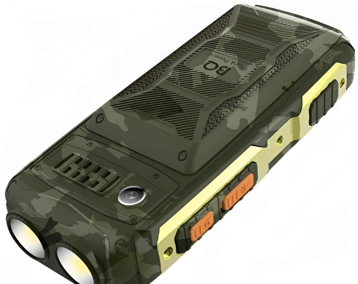 Мобильный телефон BQ 2410L Tank Power 4G, 256 Мб, Камуфляжный/Золотой, Dual mini-SIM детальное изображение - 3