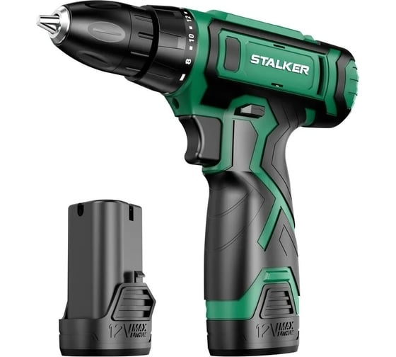 Аккумуляторная дрель-шуруповерт ALTECO STALKER D12 Li X2, 12 В, 23 Нм, 1.3 А·ч, 69837 детальное изображение - 1