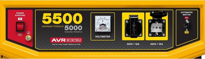 Генератор бензиновый STEHER GS-6500, 5 кВт, Желтый №4