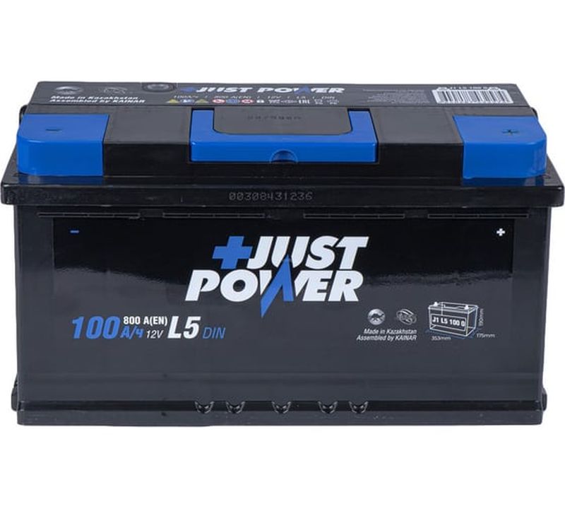 Аккумулятор JUST POWER+ R+ L5 EN, Обратная Поляроность, J1L51000, 100 А·ч детальное изображение - 2