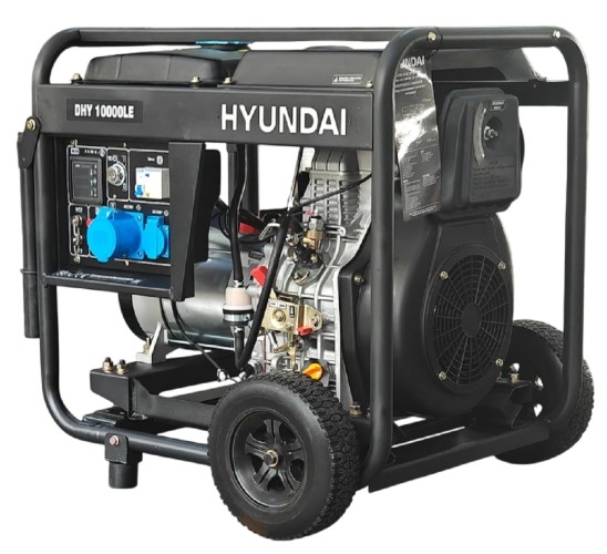 Генератор дизельный с воздушным охлаждением HYUNDAI DHY 10000LE, открытый, 8 кВт, Черный детальное изображение - 3