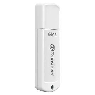 USB Flash накопитель Transcend JetFlash 370 (TS64GJF370) 64 ГБ, белый детальное изображение - 1