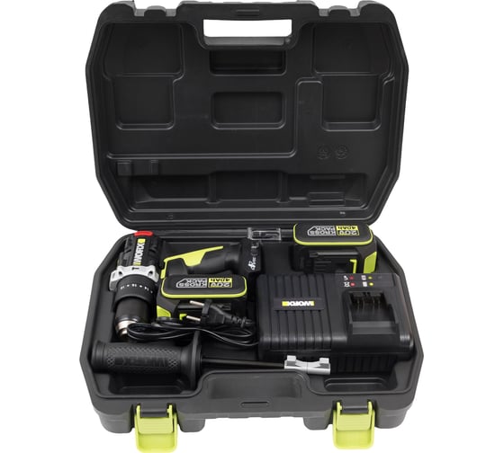 Аккумуляторная ударная дрель-шуруповерт WORX Professional WU373.2, 20 В, 95 Нм, 4 А·ч детальное изображение - 18