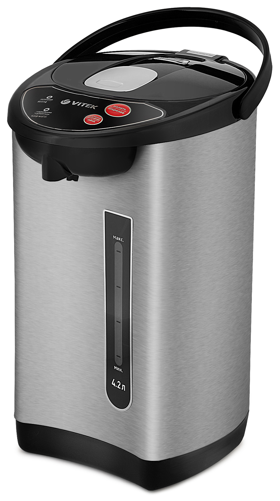 Термопот Vitek VT-7101, 4.2 л, 730 Вт, Серебряный детальное изображение - 1