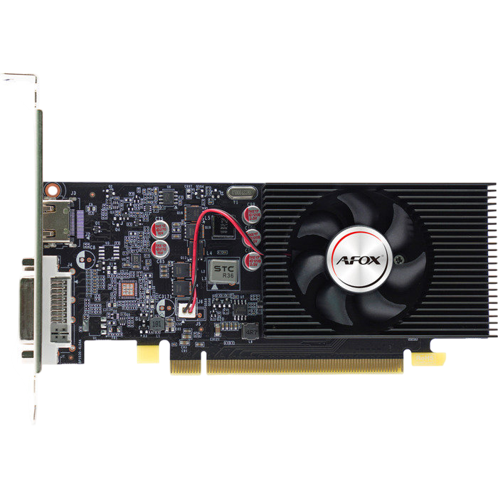 Видеокарта AFOX NVIDIA GeForce GT 1030, AF1030-4096D4L7, 4 ГБ, Черный детальное изображение - 1