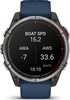 Смарт-часы Garmin Quatix 8 47 мм, AMOLED, Sapphire, Titanium, Синий силиконовый ремешок вариант - 5