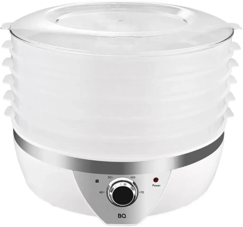 Сушилка для овощей и фруктов BQ FD1002, 500 Вт, Белый/Стальной детальное изображение - 1
