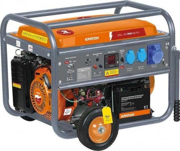 Генератор бензиновый Кратон GG-7500-EM-ATS 3 08 01 045, 7 кВт, Оранжевый детальное изображение - 1