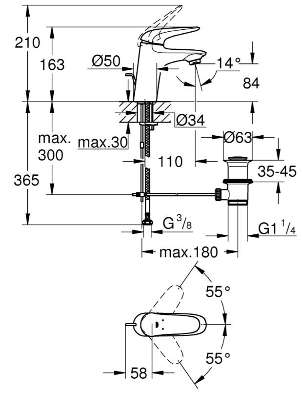 Смеситель Grohe Eurostyle 23707003 детальное изображение - 5