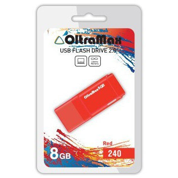 USB Flash накопитель OltraMax 240 8 ГБ, синий детальное изображение - 2