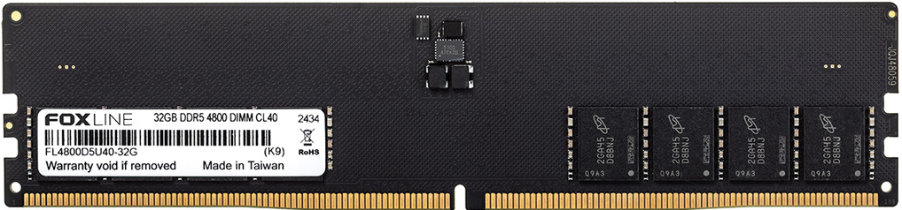 Оперативная память Foxline OEM DDR5 4800MHz, FL4800D5U40-32G, 32 Гб детальное изображение - 1