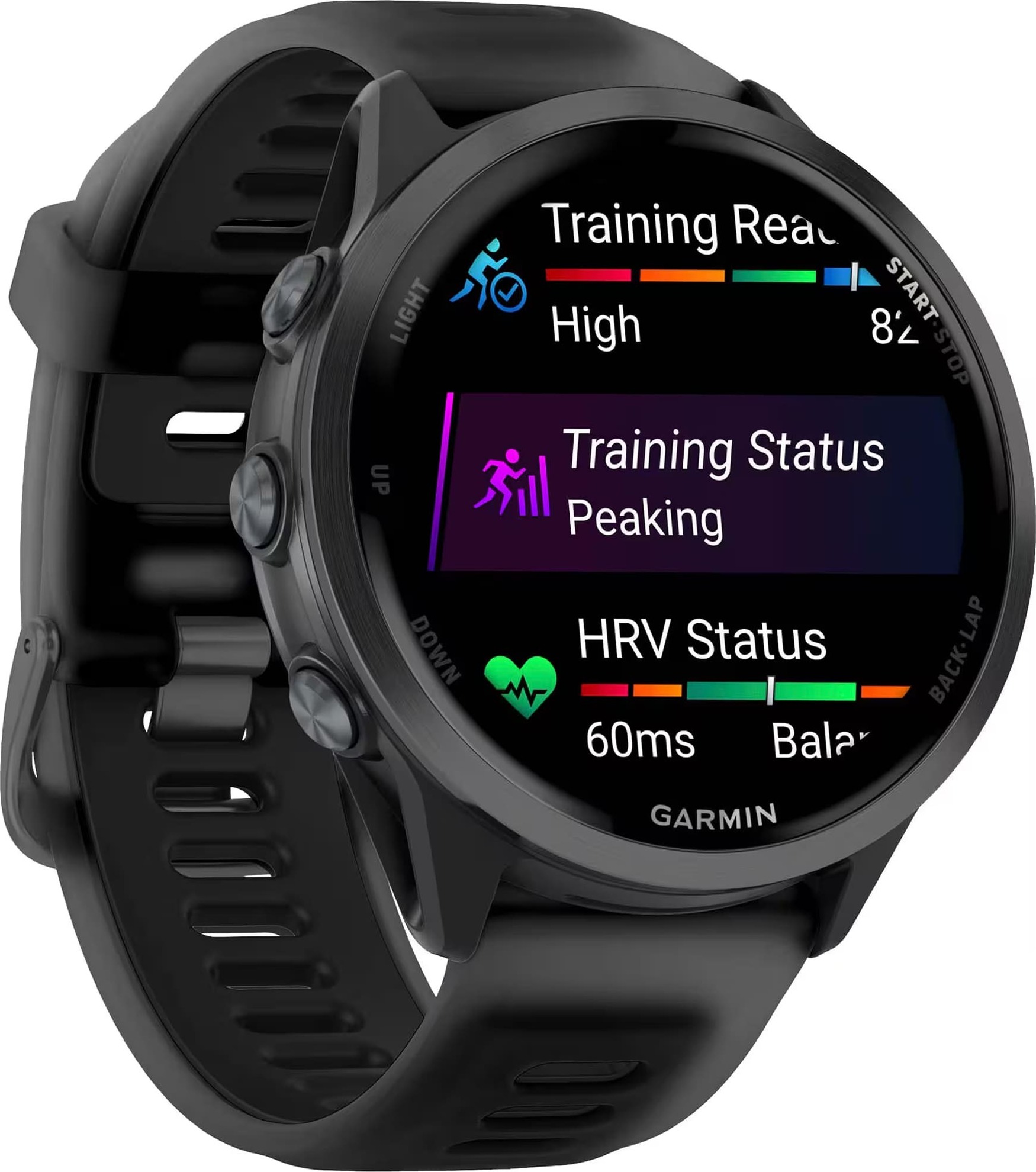 Умные часы Garmin Forerunner 570 47 мм, Шиферно-серый, алюминиевый безель, черный ремешок детальное изображение - 2